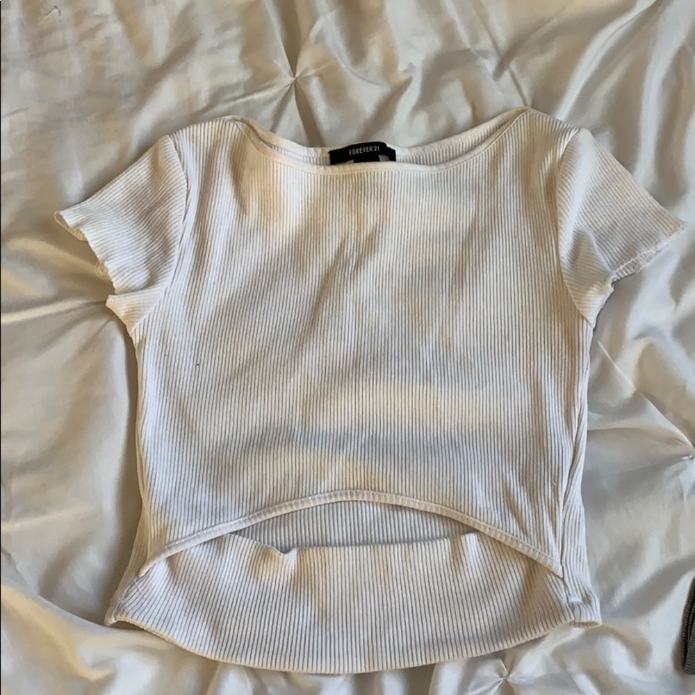 white basic top
